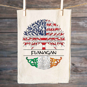Personalized American Born Tea Towel - Creative Irish Gifts