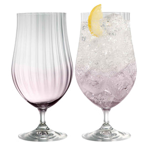 Galway Crystal Erne Craft Beer/Cocktail Set of 2 Amethyst - Creative Irish Gifts