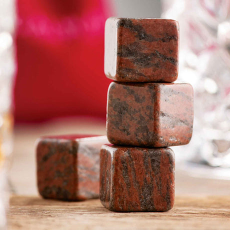 Galway Crystal Cooling Stones Set of 4 - Polished Red Granite - Creative Irish Gifts