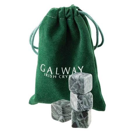 Galway Crystal Cooling Stones Set of 4 - Green Marble - Creative Irish Gifts