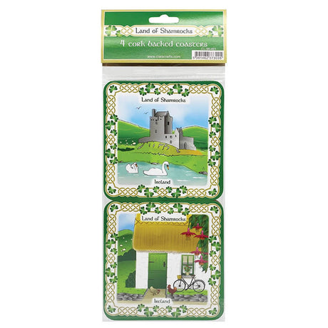 KG701 Set of 4 Irish Themed Coasters Creative Irish Gifts.com
