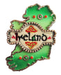 KG703 Handmade Map of Ireland Embroidered Magnet Creative Irish Gifts.com
