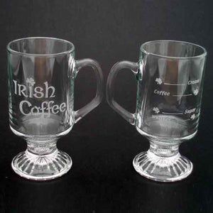 KG709 Set of 2 Irish Coffee Mugs with Recipe Creative Irish Gifts.com