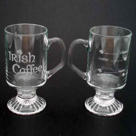 KG709 Set of 2 Irish Coffee Mugs with Recipe Creative Irish Gifts.com