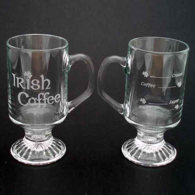 KG709 Set of 2 Irish Coffee Mugs with Recipe Creative Irish Gifts.com