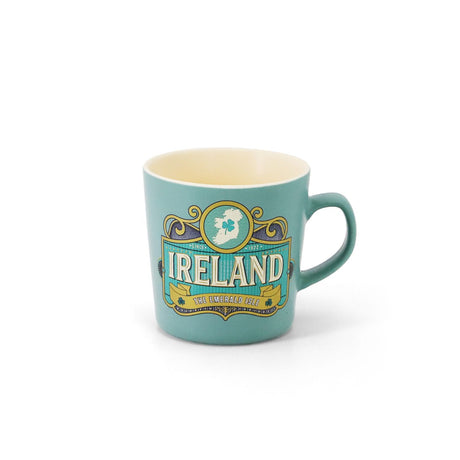 KG722 The Emerald Isle Retro Coffee Mug, Teal Creative Irish Gifts.com