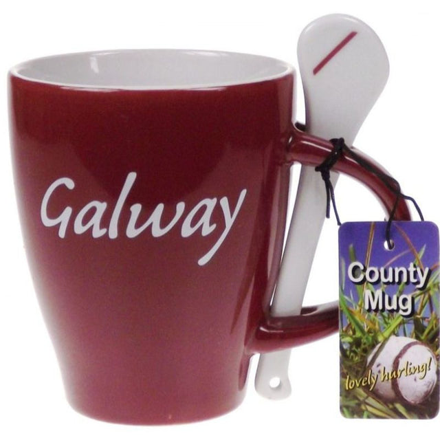 KG724 Counties of Ireland Mug and Spoon Set, Galway Creative Irish Gifts.com