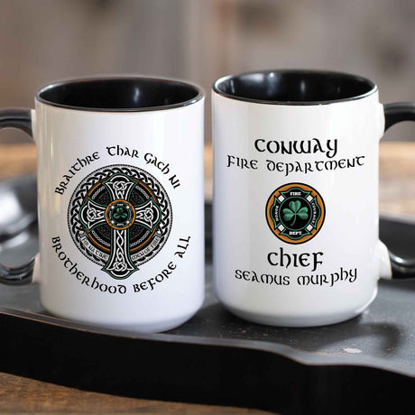 Firefighter Celtic Cross Mug - Creative Irish Gifts