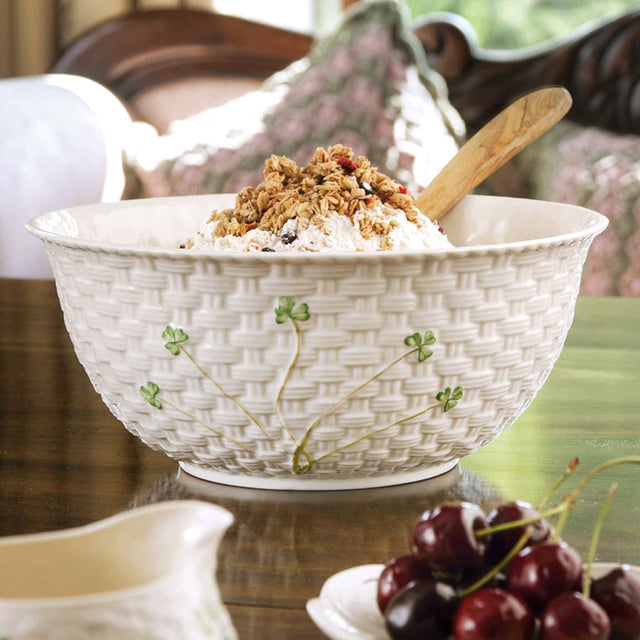 Belleek Classic Shamrock Mixing Bowl - Creative Irish Gifts
