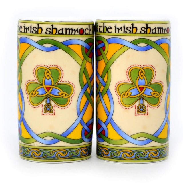 KY003 Irish Salt & Pepper Set with Shamrocks Creative Irish gift
