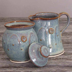 KZ012 Hand Thrown Irish Pottery Sugar Bowl Combination Creative Irish gift