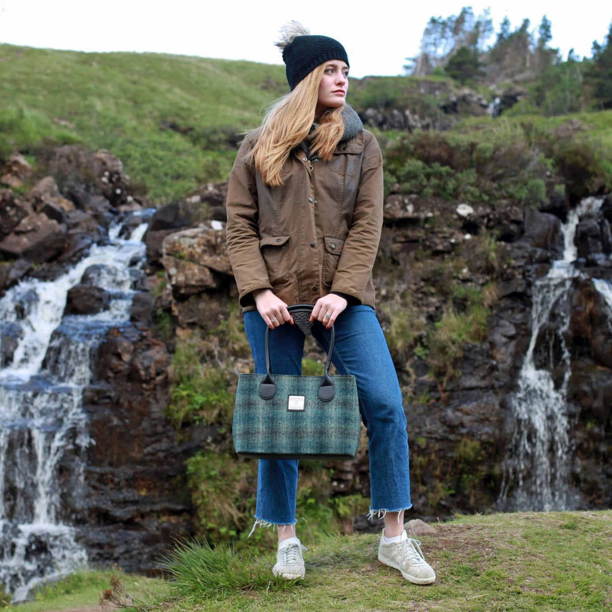 Scottish Tartan Harris Tweed Tote Bag