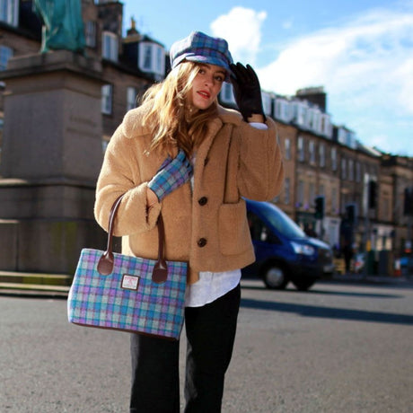 Scottish Tartan Harris Tweed Tote Bag