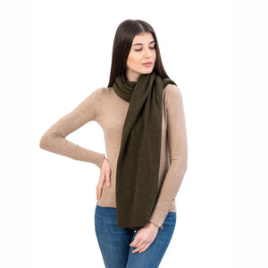 LLS100-902-OS Lambswool Poncho- Olive Green Creative Irish Gifts
