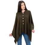 LLS100-902-OS Lambswool Poncho- Green Creative Irish Gifts
