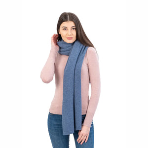 LLS100-904-OS Lambswool Poncho- Denim Blue Creative Irish Gifts
