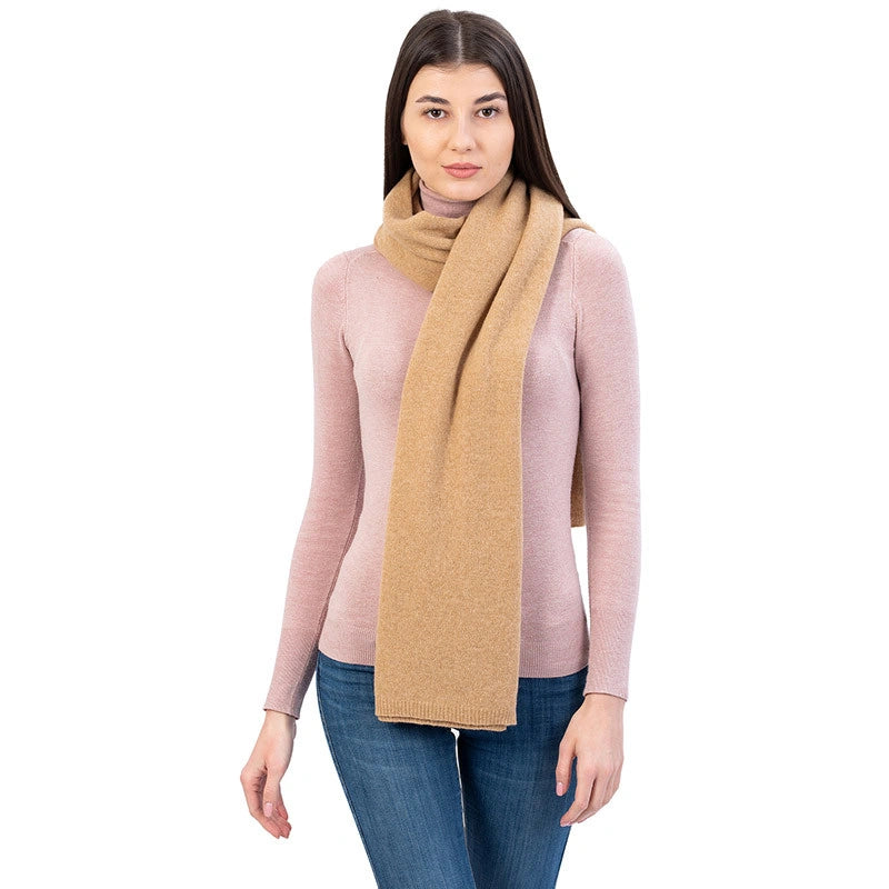 LLS100-907-OS Lambswool Poncho- Camel Creative Irish Gifts
