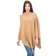 LLS100-907-OS Lambswool Poncho- Camel Creative Irish Gifts

