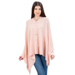 LLS100-908-OS Lambswool Poncho- Pink Creative Irish Gifts
