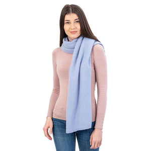 LLS100-909-OS Lambswool Poncho- Light Blue Creative Irish Gifts
