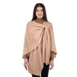 LLS105- Lambswool Draped Shawl- Brown Studio Creative Irish Gifts