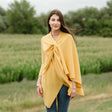 LLS105-911-OS Lambswool Draped Shawl- Yellow Creative Irish Gifts
