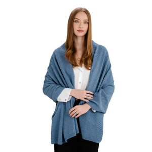 LLS109-904-OS Lambswool Shawl- Blue Creative Irish Gifts
