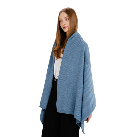 LLS109-904-OS Lambswool Shawl- Blue Creative Irish Gifts
