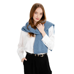 LLS109-904-OS Lambswool Shawl- Blue Creative Irish Gifts
