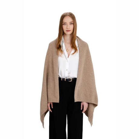 LLS109-906-OS Lambswool Shawl- Brown Creative Irish Gifts
