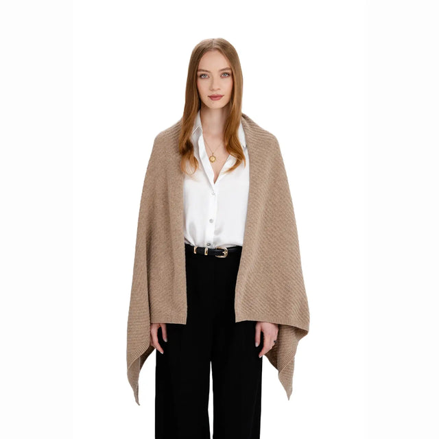 LLS109-906-OS Lambswool Shawl- Brown Creative Irish Gifts
