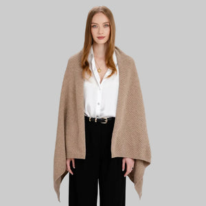 LLS109-906-OS Lambswool Shawl- Brown Creative Irish Gifts
