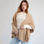 LLS109-907-OS Lambswool Shawl- Camel Studio Creative Irish Gifts
