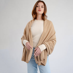 LLS109-907-OS Lambswool Shawl- Camel Creative Irish Gifts
