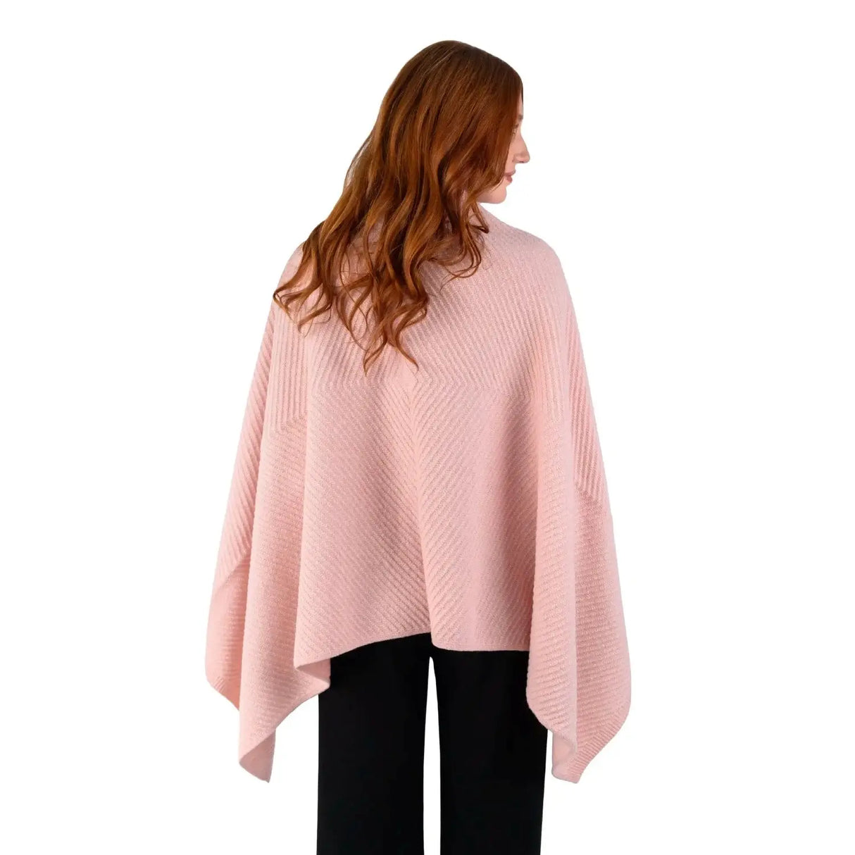 LLS109-908-OS Lambswool Shawl- Pink Back View Creative Irish Gifts
