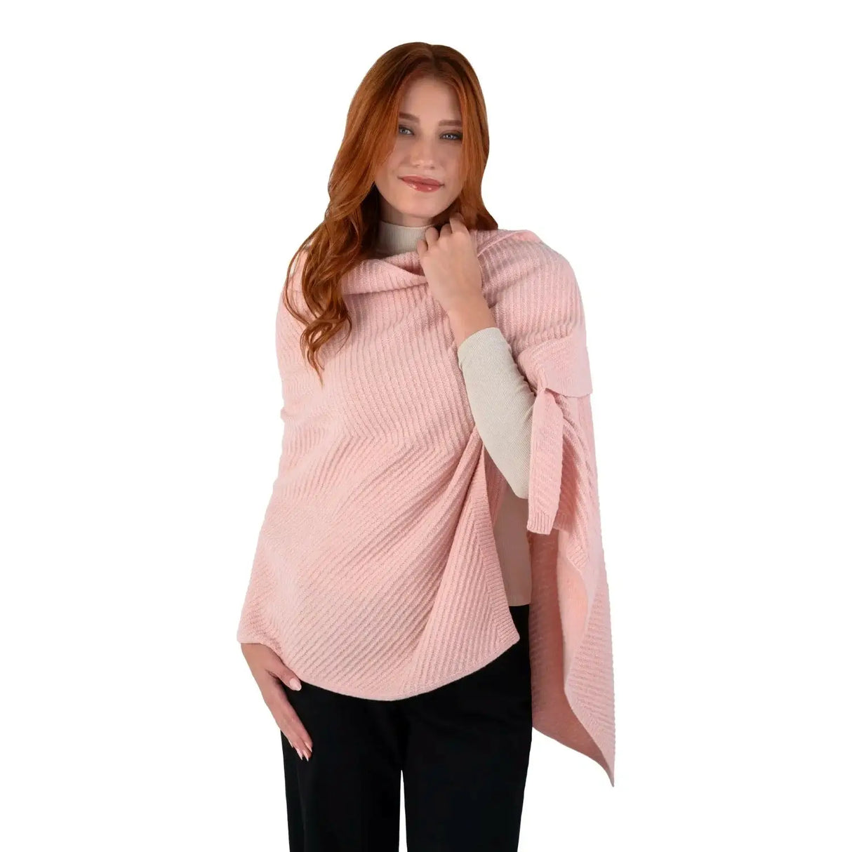 LLS109-908-OS Lambswool Shawl- Pink Creative Irish Gifts
