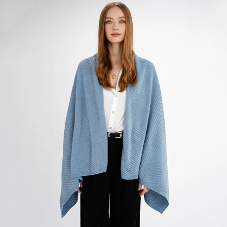 LLS109-909-OS Lambswool Shawl- Light Blue Creative Irish Gifts
