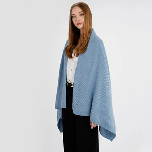 LLS109-909-OS Lambswool Shawl- Light Blue Creative Irish Gifts
