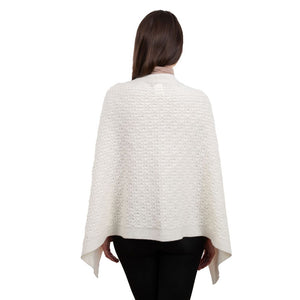 Lambswool Aran Knit Poncho