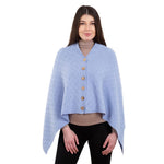 LLS110 Lambswool Aran Knit Poncho- Creative Irish Gifts
