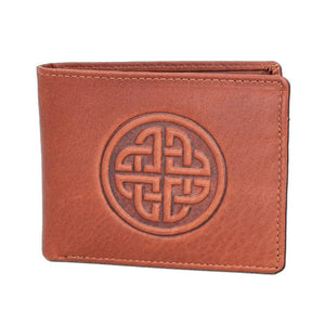 Handcrafted Leather Wallet with Celtic Knot Studio Creative Irish Gifts 