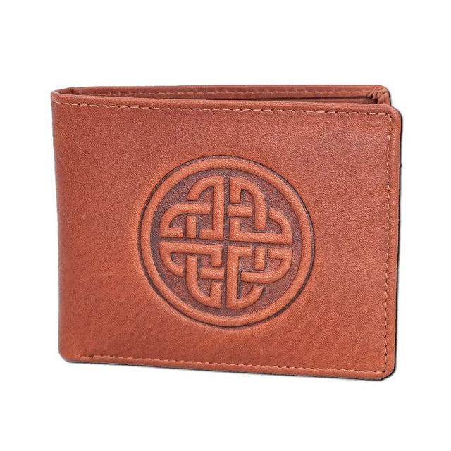 Handcrafted Leather Wallet with Celtic Knot Studio Creative Irish Gifts 