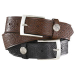 LR-9733-BRN Handcrafted Genuine Leather Celtic Knot Belt, Brown Creative Irish Gifts
