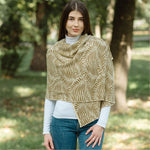 LS104- Newgrange Fern Shawl- Brown Lifestyle Creative Irish Gifts
