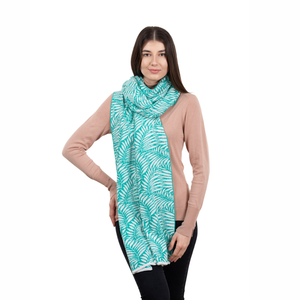 LS104-404-OS Newgrange Fern Shawl- Green Creative Irish Gifts
