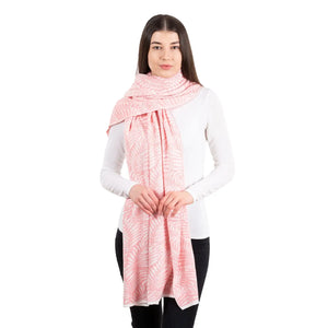 LS104-408 Newgrange Fern Shawl- Pink Creative Irish Gifts
