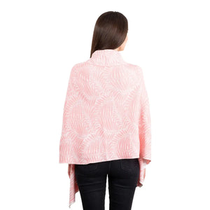 LS104-408 Newgrange Fern Shawl- Pink Back View Creative Irish Gifts
