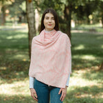LS104- Newgrange Fern Shawl- Pink Lifestyle Creative Irish Gifts
