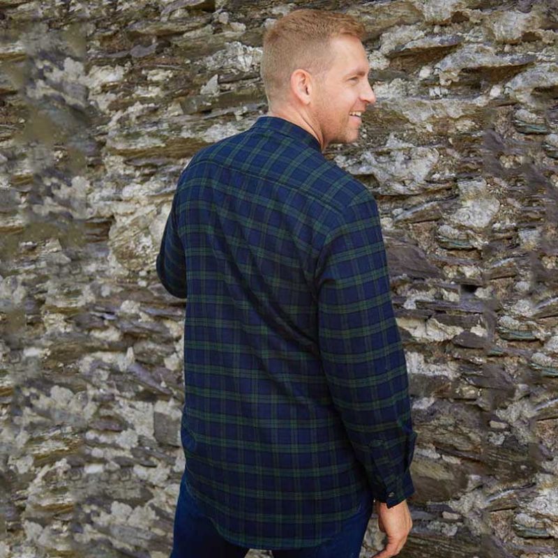 LV-FCGFS-LV6-Men's Traditional Irish Grandfather Shirt Back View Creative Irish Gift