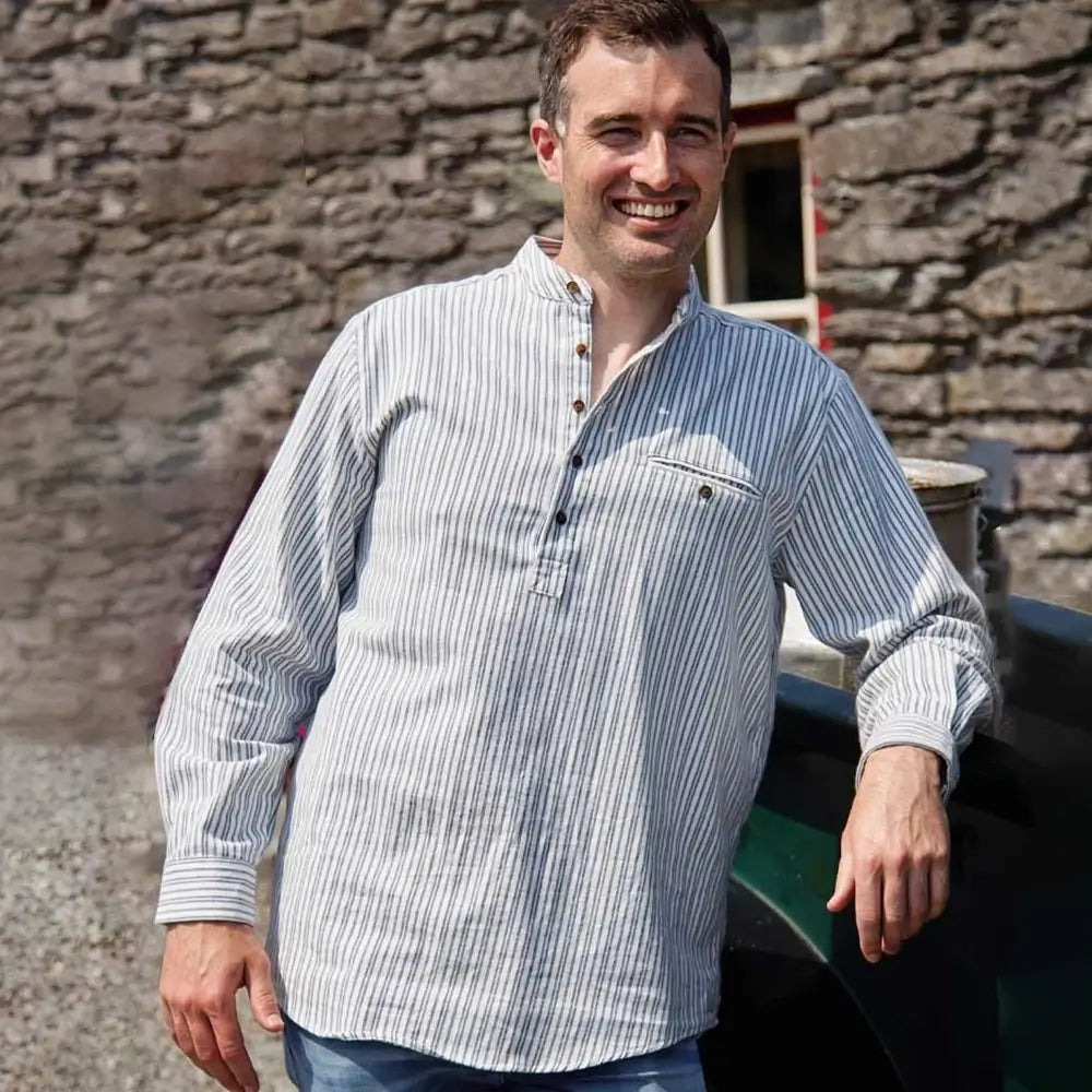 CU027 Men's Traditional Irish Grandfather Shirt Creative Irish gift.